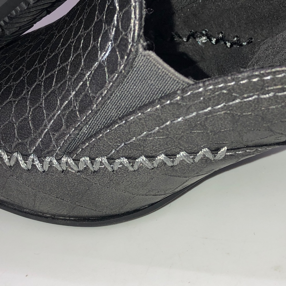 RIALTO Comfort Vette Croc Embossed Faux Leather Mules-7W - Picture 6 of 16